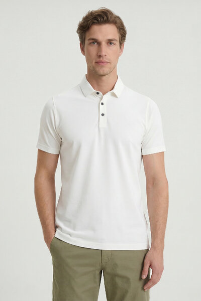 SMILE Conero Off-White Polo T-Shirt