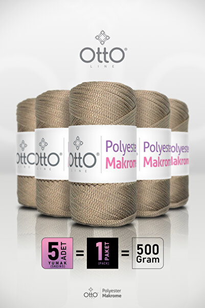 Otto Πολυεστερική Μακραμέ - Πέτρα - Πακέτο 5 τεμαχίων - 2mm/100gr/100m - Σουπ...