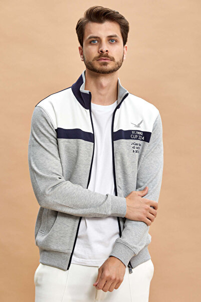 SMILE Armada Gray Melange 100% Cotton Sweatshirt