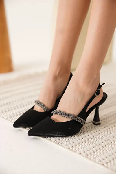 Belinora Μαύρα γυναικεία παπούτσια με τακούνι TR08MS36A