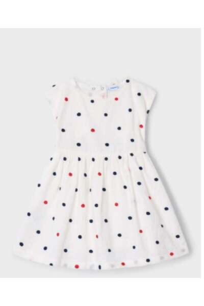 MAYORAL Girl's 3921 embroidered polka dot dress gkm0302