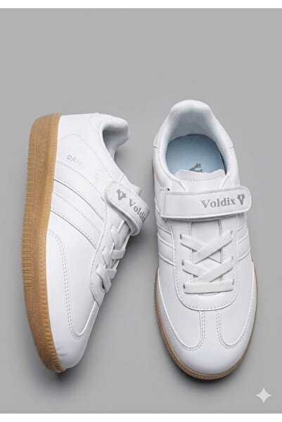 McDark ΛΕΥΚΑ ΠΑΙΔΙΚΑ ΑΘΛΗΤΙΚΑ ΠΑΠΟΥΤΣΙΑ Με επίπεδη σόλα και κορδόνια Velcro