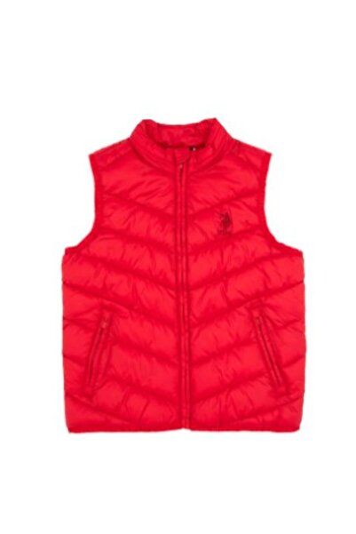 U.S. Polo Assn. U.S. Polo Assn. Girl's Stand Collar Zippered Woven Vest 5-14 ...