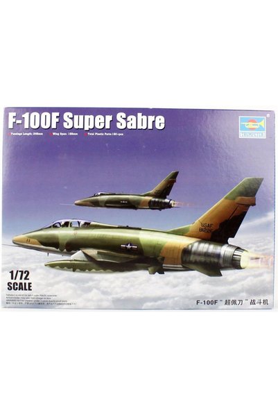 Trumpeter 01650 1/72 Ölçek, F-100F Super Sabre Savaş Uçağı Plastik Model Kiti