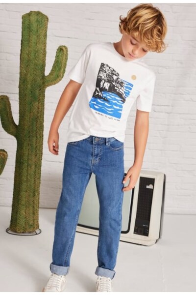 MAYORAL Men's Youth 543 Straight Cut Denim Jeans Gkm0387