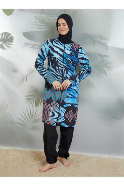 Mayo Bella Μαγιό Sea Glow Full Covered - Μπλε Μαύρο -