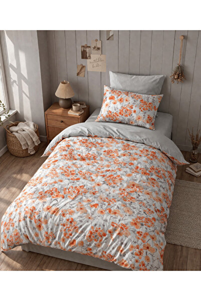 MyStory Home Σετ Παπλωματοθήκη Μονό με Ελαστικά Σεντόνια - Naranja