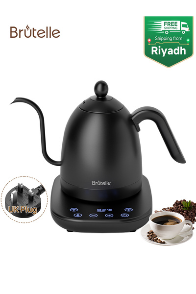 Brutelle غلاية كهربائية V60 سعة 800 مل، بقوة 1200 واط، مثالية لتحضير قهوة V60...