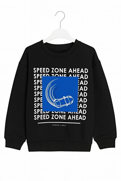 nk kids Nk boy's super zone print long sleeve sweatshirt 4-8 years black - blue