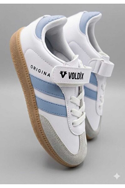 McDark حذاء رياضي للأطفال من WHITE SAX بنعل مسطح وأربطة فيلكرو