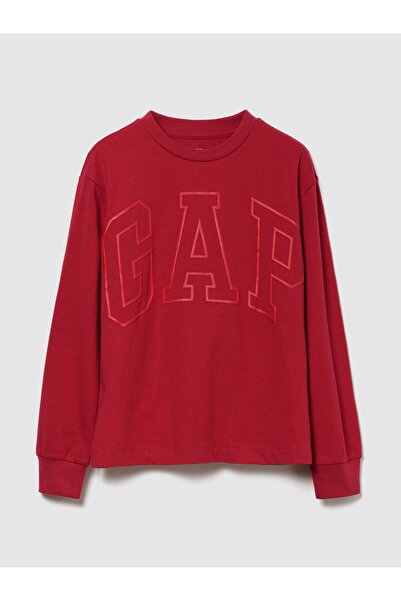 GAP Erkek Çocuk Kırmızı Arch Logo T-Shirt