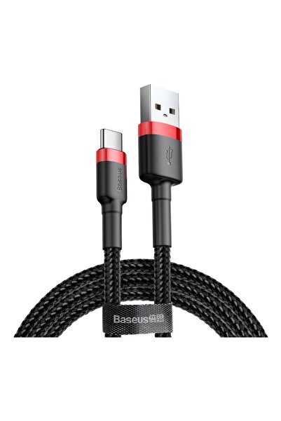 Baseus Cafule 2a Type-c Şarj Kablosu Siyah/Gri 2m Catklf-c91