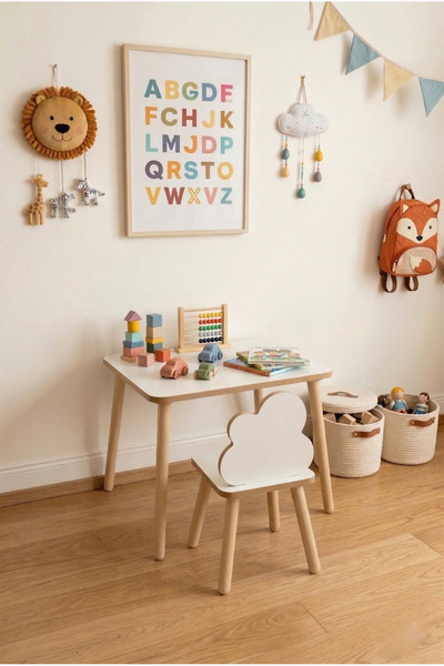 POFİTTO Yaz-sil Yüzey Çocuk Masası - Aktivite Masası - Çocuk Çalışma Masası T...