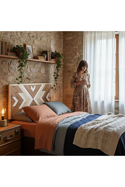 POSTOTTO Po Ahşap Çift Kişilik El Yapımı Yatak/baza Başlığı 170x85