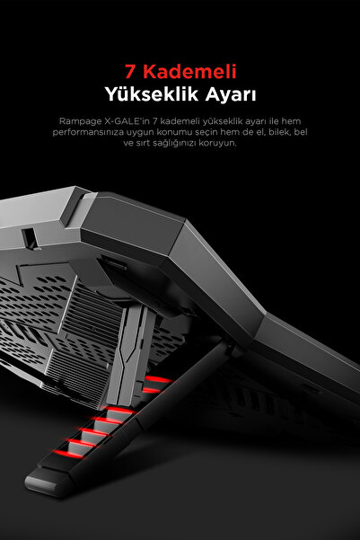 Rampage Ad-rx44 X-gale 6 Fanlı Rgb 7 Kademeli Lcd Göstergeli Notebook Soğutucu Stand