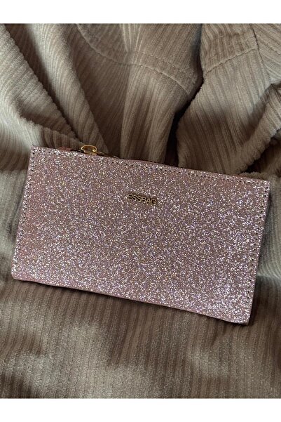 bijoux uniques Pink Glitter Multi-Compartment Women's Wallet & Card Holder