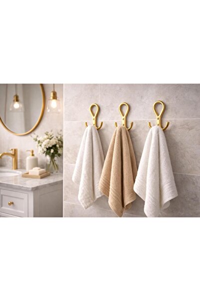 Porcellana Perla Altın Duvar Askılığı Gold Metal Askı–Vestiyer Portmanto Elbi...