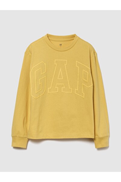 GAP Erkek Çocuk Sarı Arch Logo T-Shirt