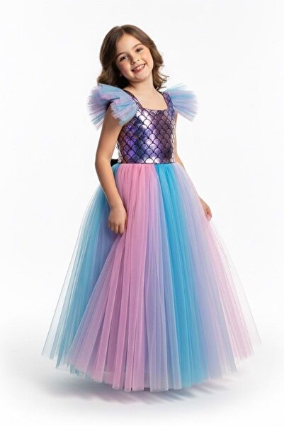 Mnk Baby&Kids Rochie pentru fetiță sirenă M00777 PURPLE