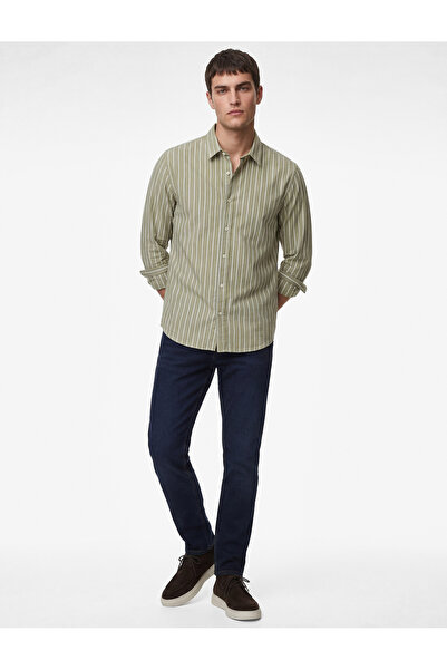 Koton Βαμβακερό πουκάμισο ποπλίνας κανονικής εφαρμογής με κουμπιά, κλασικό γι...