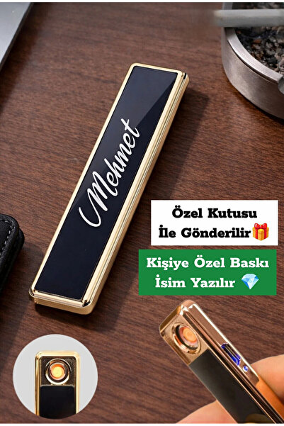 TrendÜrünlerim Alevsiz Şarjlı Usb Kızaklı Çakmak Kişiye Özel Sevgiliye-Babaya...