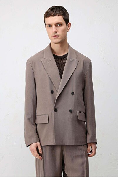 Antioch Vizon Modal Karışımlı Relaxed Fit Erkek Blazer Ceket