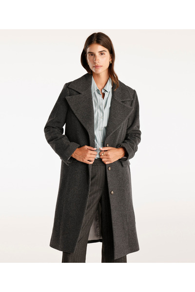 Yargıcı Boncuk Detaylı Palto