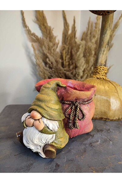 Gardenya Çuvallı Gnome ( Şans Cücesi ) Saksı & Dekoratif Obje Model 1