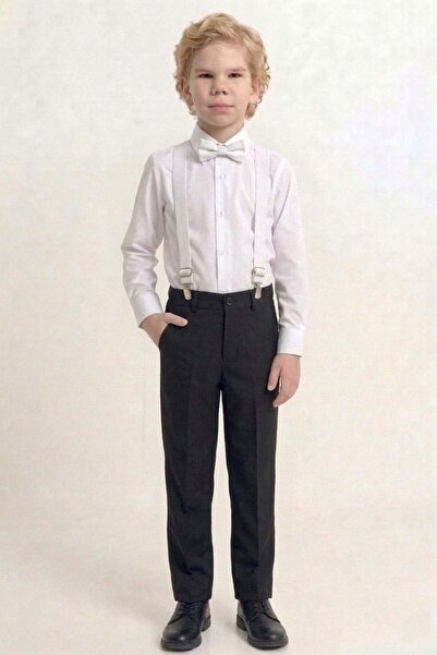 Mnk Baby&Kids Αγορίστικο Κοστούμι με Λευκό Πουκάμισο M00787 ΜΑΥΡΟ - ΛΕΥΚΟ