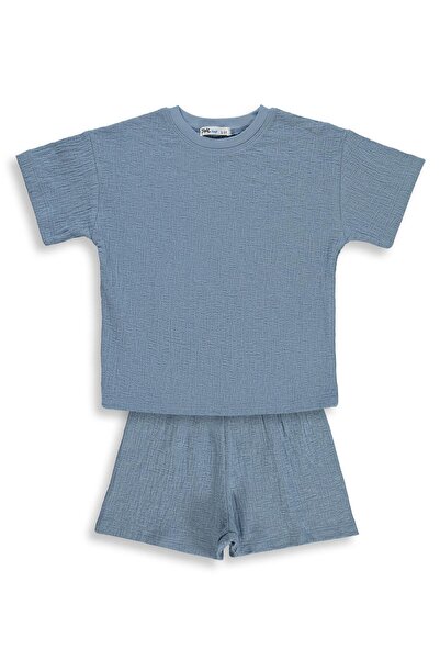 Civil Boys Crew Neck Capri Set for 2-5 Years Old - Blue