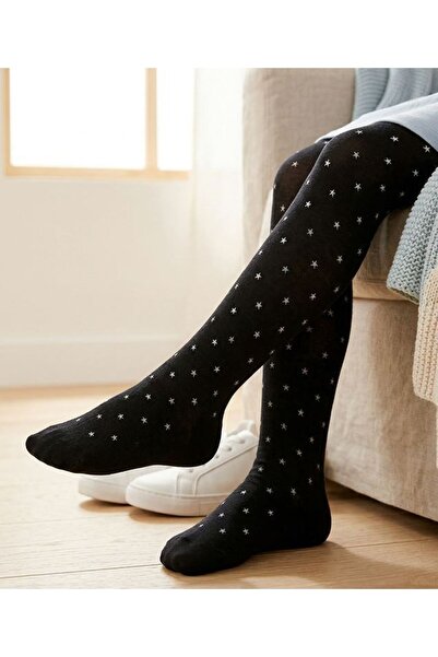 Bross Glitter star patterned thin panty children's socks