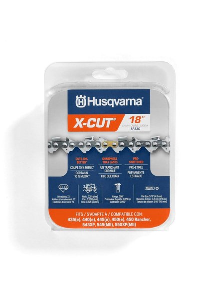 Husqvarna X-Cut Motorlu Testere Zinciri, 46 cm, SP33G, Turuncu/Gri