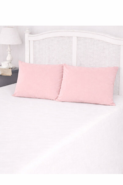 Zarif Home Κάλυμμα Μαξιλαροθήκης Απλό Βαμβακερό 2 Τεμάχια - 50 x 70 - ΠΟΥΔΡΑ