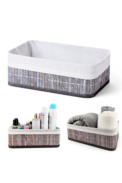 Deconox Bambu Çok Amaçlı Saklama Kutusu Düzenleyici Orta Boy Organizer, Dekor...