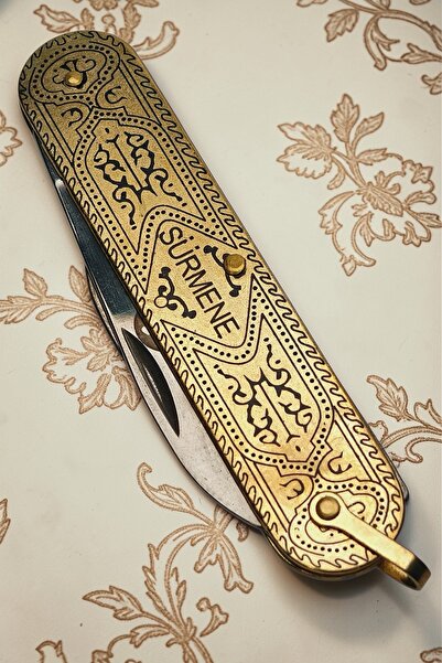 Sürmene Pocket Knife Yellow 14 Cm Double Knife