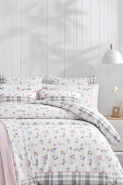 İQON Σετ Παπλωματοθήκη Διπλό Ελαστικό - CHITIR WHITE