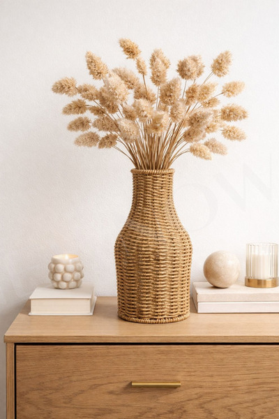 NEWNOW Bohem Aura Doğal Rattan Dekoratif Vazo