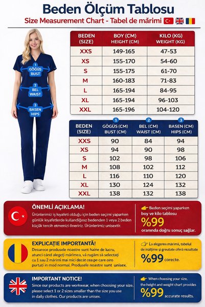 Dr. Mitra Uniformă unisex pentru chirurgie, din Lycra, pentru asistentă medicală și doctor