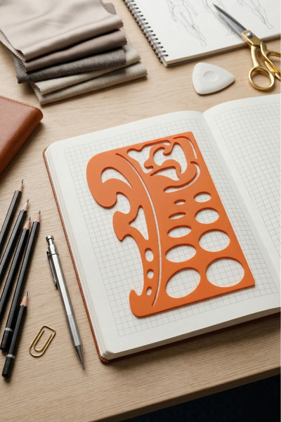 Karmelom Studio Χάρακας για στένσιλ γαλλικής καμπύλης - Πιστόλι για τεχνικό σ...