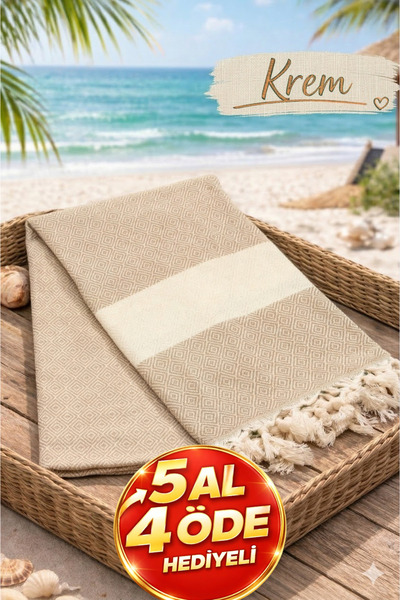 Beach Towel Peshtemal 100% Cotton Diamond Patterned Turkish Peshtemal Bath Towel 100x180 cm