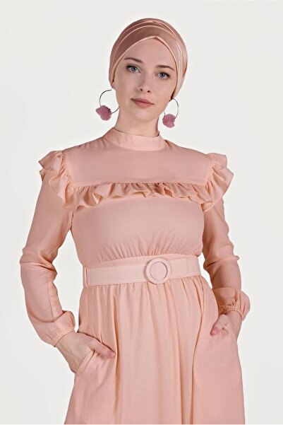 Alvina 40462 Model Ruffle Detailed Dress