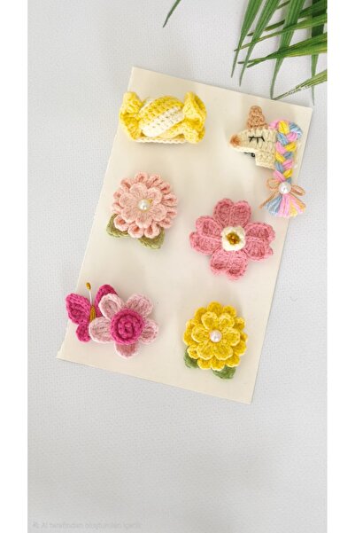 Newborn Baby Buckle Handmade Mixed 6-Piece Clip Hairless Baby Buckle Handmade Set Baby Gift