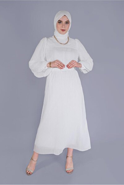 Alvina PİLİSELİ ŞİFON ELBİSE 41537