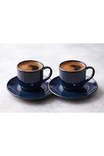 RASHA COLLECTION Lacivert 2'li Fincan Takımı