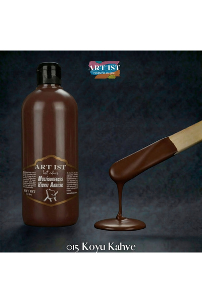 ART IST Multisurfaces 500ml Su Bazlı Akrilik Boya - 015 KOYU KAHVE
