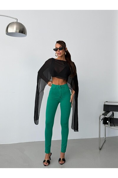 HerTon Γυναικείο ψηλόμεσο στενό τζιν παντελόνι – Ελαστικό που εφαρμόζει στο σώμα