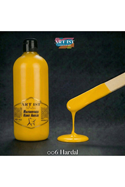 ART IST Multisurfaces 500ml Su Bazlı Akrilik Boya - 006 HARDAL SARI