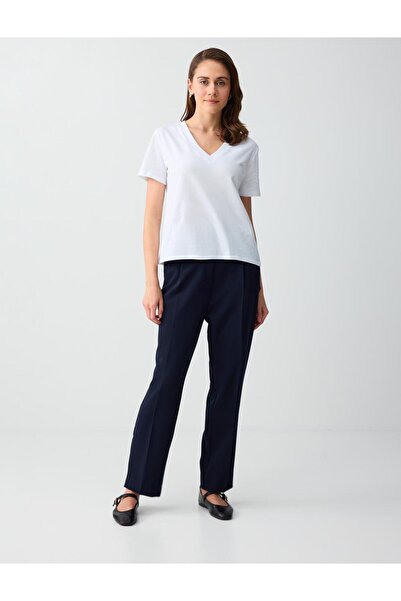 Jimmy Key Παντελόνι υφαντό με κανονικό πόδι και κανονική τσέπη στη μέση σε μπ...