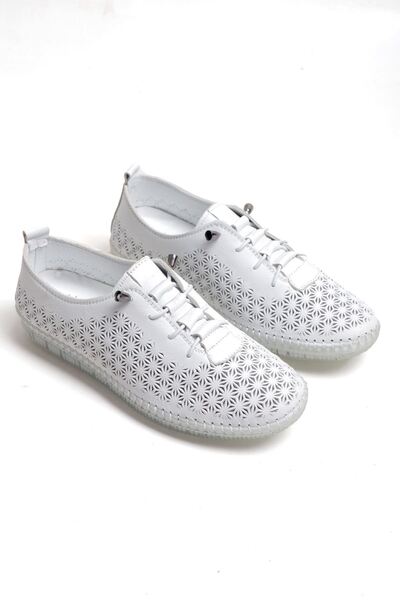 StWenn Γνήσιο δέρμα διάτρητο μοτίβο λουλουδιών άνετα καθημερινά παπούτσια