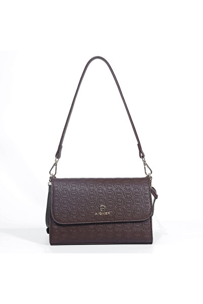 Aigner حقيبة يد نسائية كاجوال بتصميم عتيق مطبوع عليها حروف من AgNew